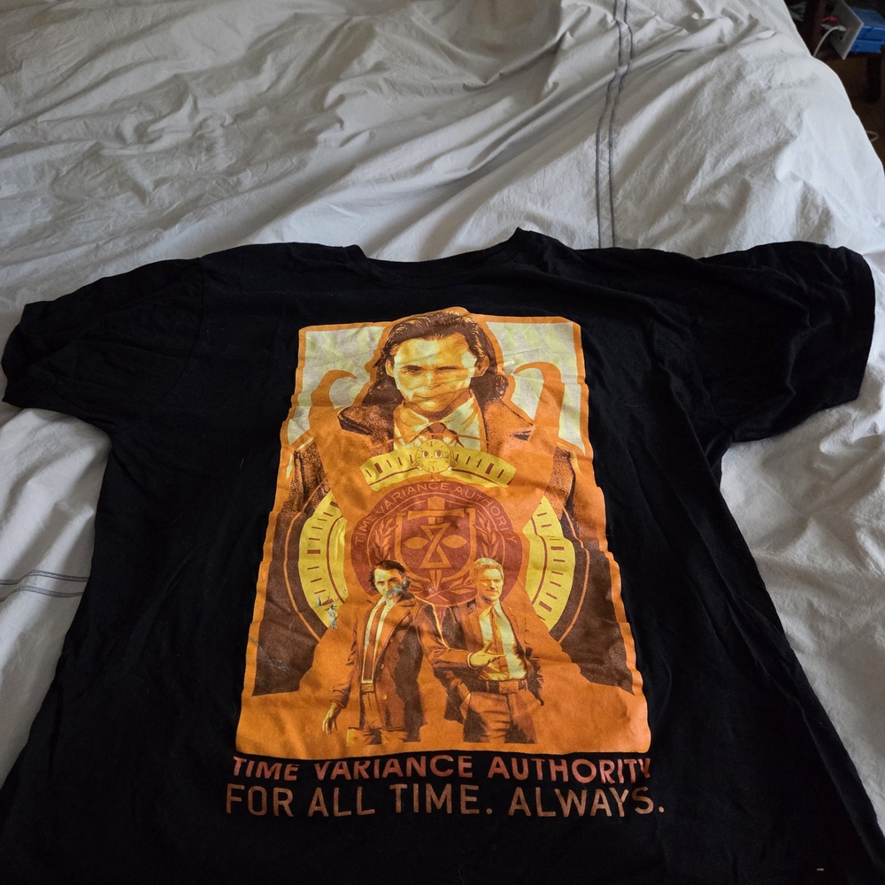 Marvel Box Lunch  Black and Orange Time Variance Authority Tee